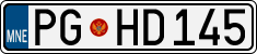 License plate of Montenegro, Cars