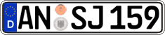 German license plate, Regular plates