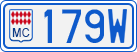 License plate of Monaco, Cars