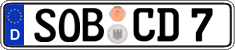 German license plate, Regular plates