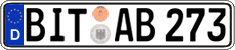 German license plate, Regular plates