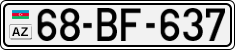 License plate of Azerbaijan, Cars