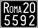 License plate of Italy, Cars (1927 year series)