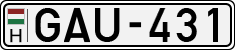 license plates of Hungary, Cars (1990)