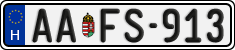 license plates of Hungary, Regular plates (2022)