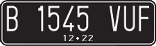 License plate of Indonesia, Regular plates