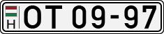 license plates of Hungary, Oldtimers (1990)