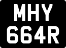 License plate of the United Kingdom, 1963 year system