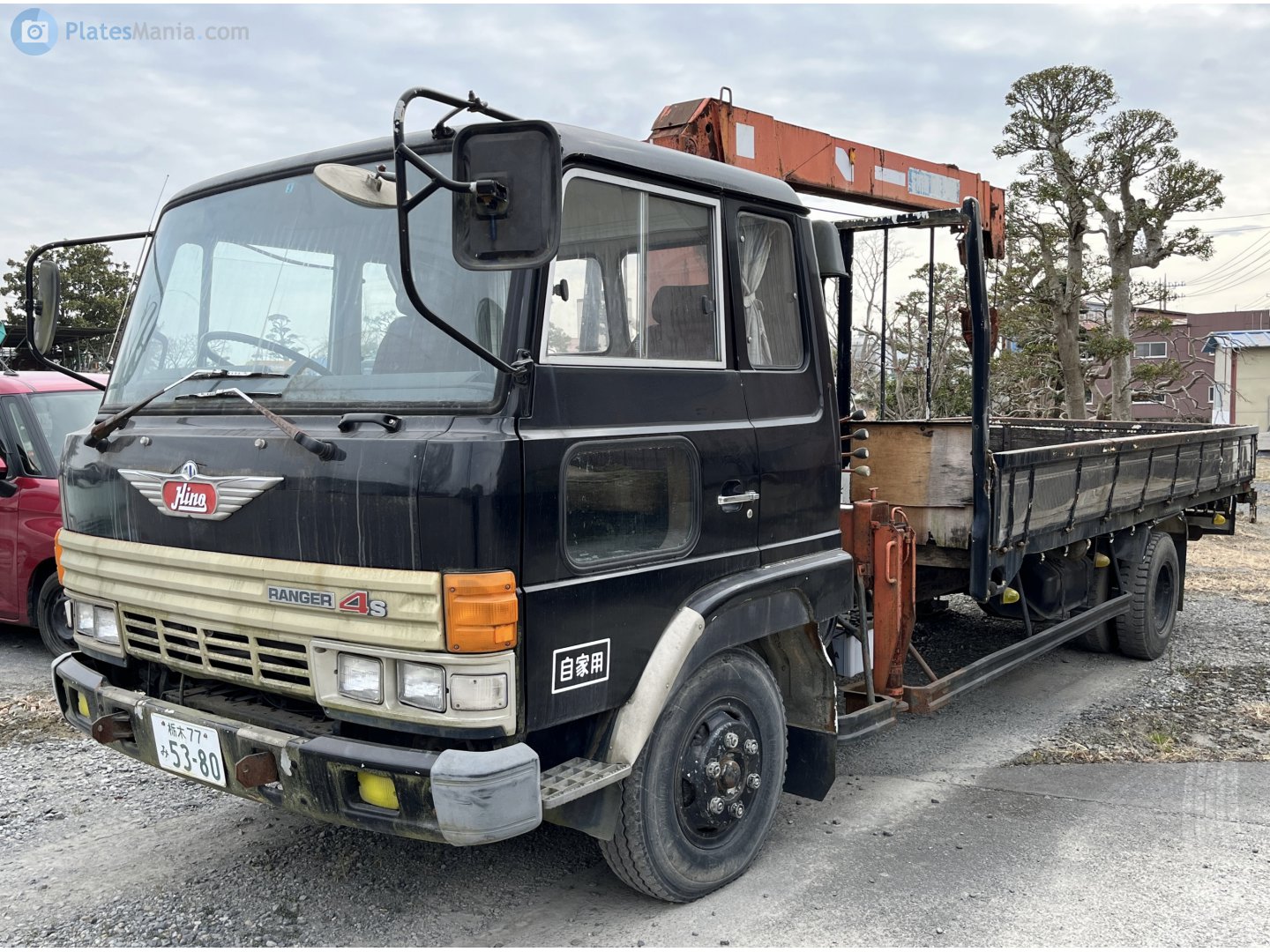 栃木 77 み 5380, License plate without vehicle 