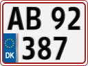 License plate of Denmark, Regular plates