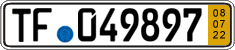 German license plate, Short-term transit plates