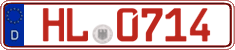 German license plate, Red license plates
