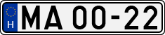 license plates of Hungary, National Ambulance Service (1990)
