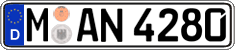 German license plate, Regular plates