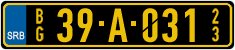 License plate of Serbia, Diplomatic
