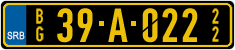 License plate of Serbia, Diplomatic