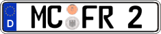 German license plate, Regular plates