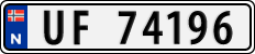License plate of Norway, Cars
