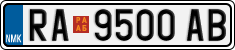 License plate of North Macedonia, Regular plates (2012)