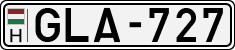 license plates of Hungary, Cars (1990)