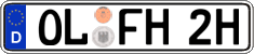 German license plate, Plates for oldtimers (type 