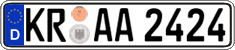 German license plate, Regular plates