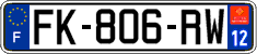 French license plate, SIV (ordinary)