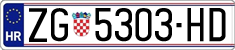 License plate of Croatia, Regular plates