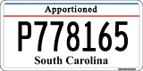 South Carolina, Apportioned (A123456)
