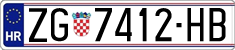 License plate of Croatia, Regular plates