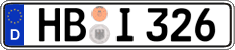 German license plate, Regular plates