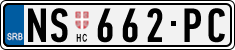 License plate of Serbia, Cars