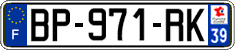 French license plate, SIV (ordinary)