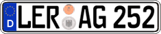 German license plate, Regular plates