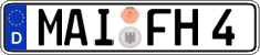 German license plate, Regular plates
