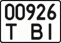 License plate Ukraine, Work vehicles (2004)