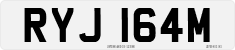 License plate of the United Kingdom, 1963 year system