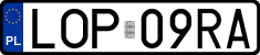 License plates of Poland, Regular car plates