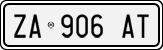 License plate of Italy, Cars (1994 year series)