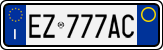 License plate of Italy, Cars (1994 year series)