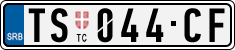 License plate of Serbia, Cars