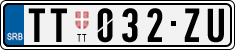 License plate of Serbia, Cars