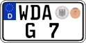 German license plate, Regular plates