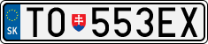 License plate of Slovakia, Cars