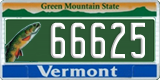 Vermont, Specialty plates (12345)