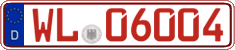 German license plate, Red license plates