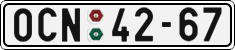 License plate of the Czech Republic, Cars (1960)
