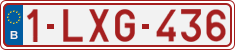 License plate of Belgium, Regular plates (2010)