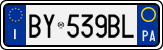 License plate of Italy, Cars (1994 year series)