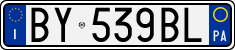 License plate of Italy, Cars (1994 year series)
